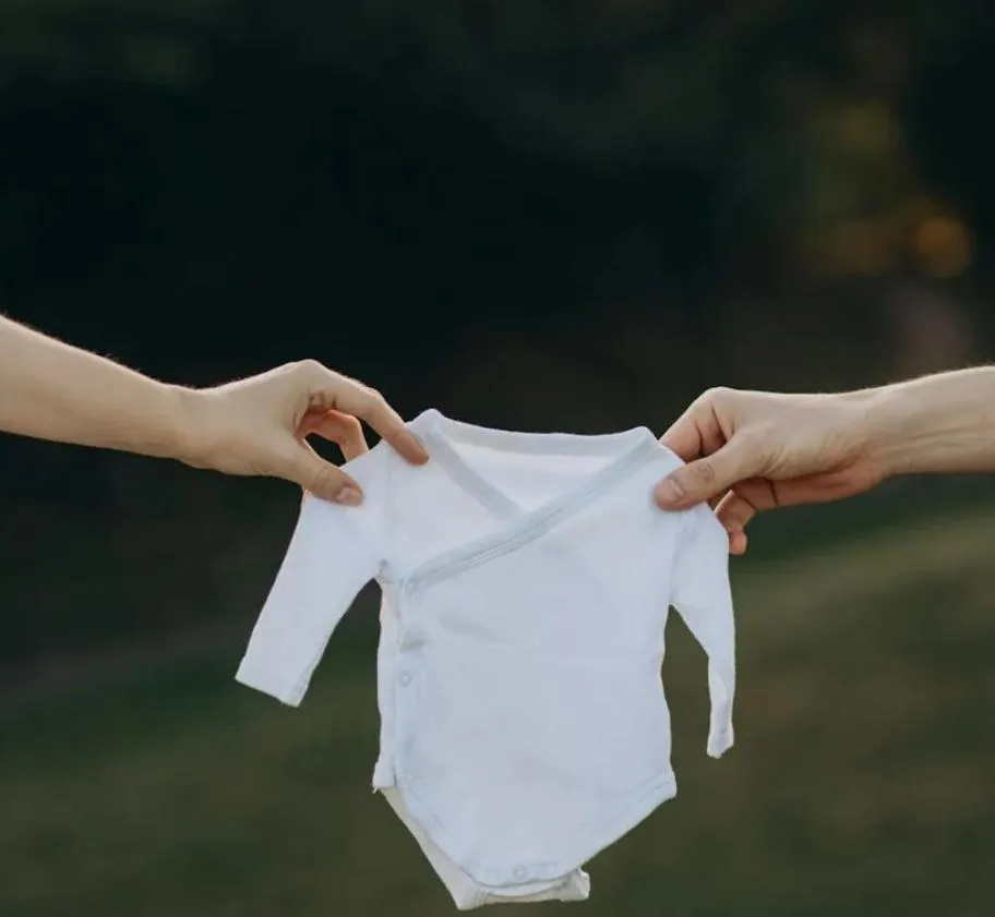A family gathered for a naming ceremony